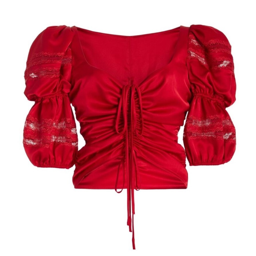 Reformation Winchester Top in Cherry